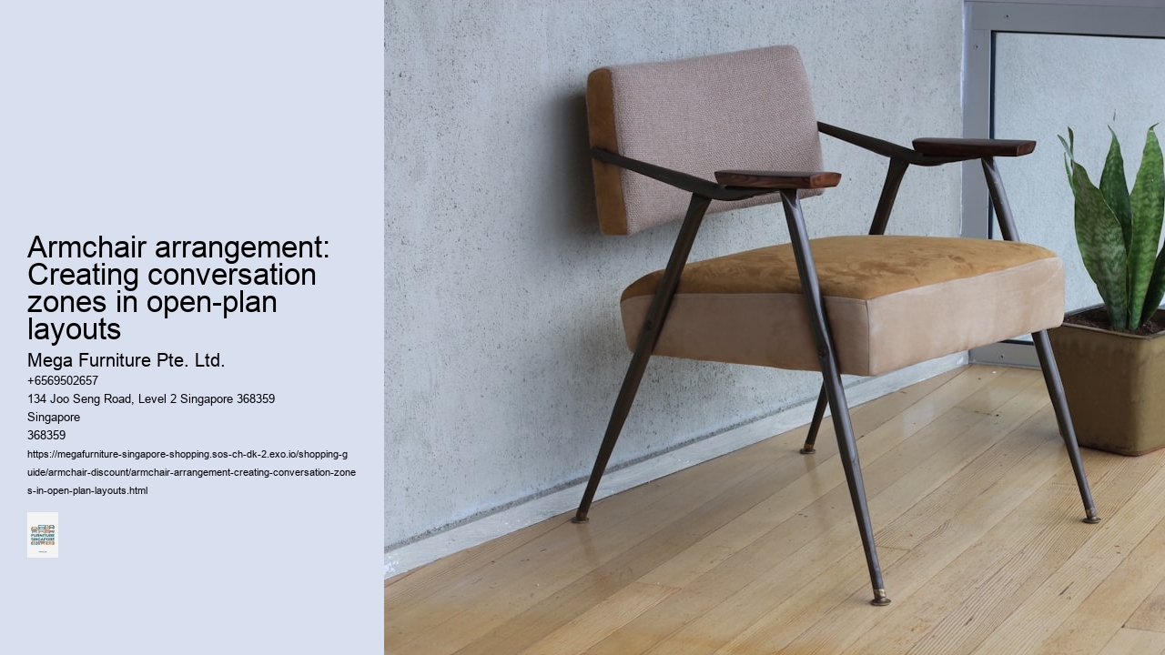 Armchair arrangement: Creating conversation zones in open-plan layouts
