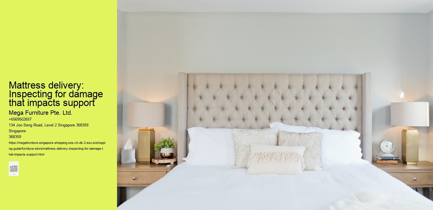 Mattress delivery: Inspecting for damage that impacts support