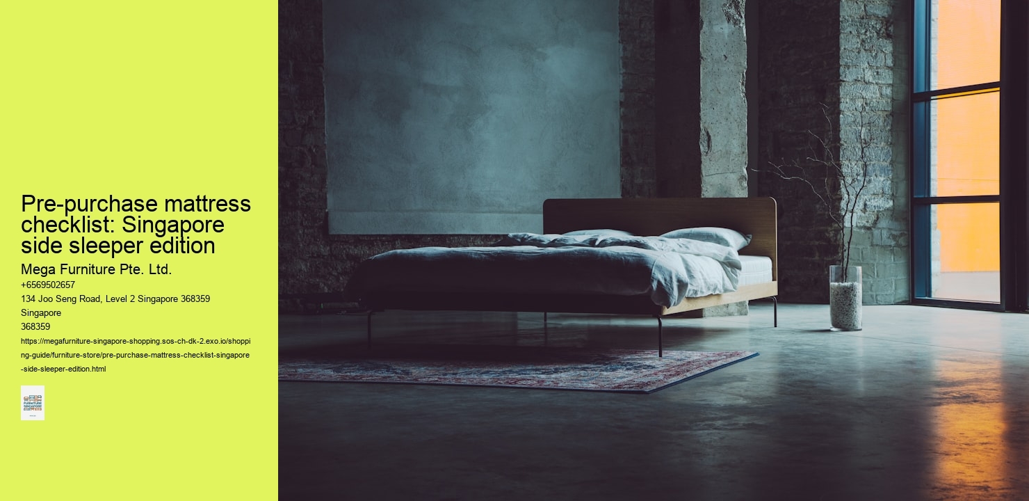 Pre-purchase mattress checklist: Singapore side sleeper edition