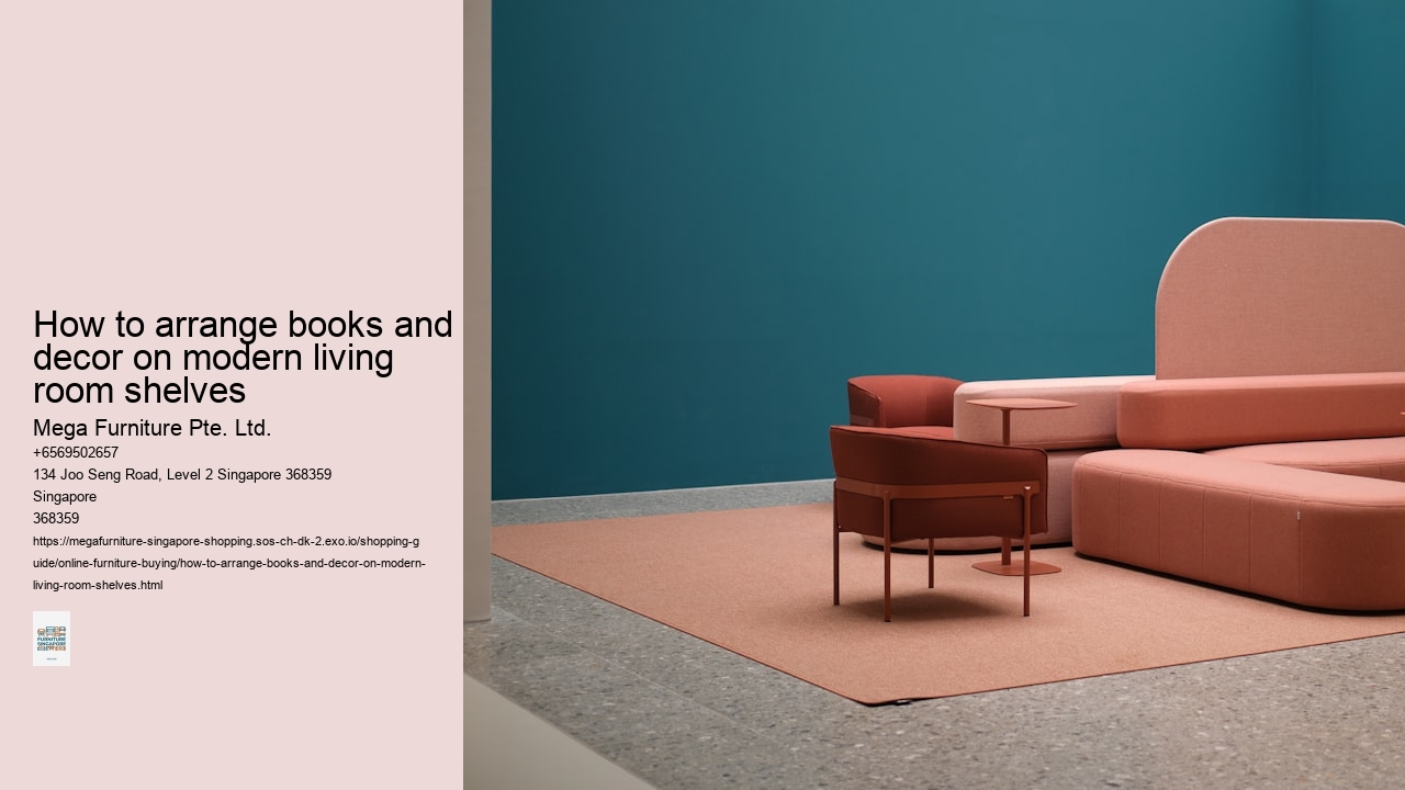 How to arrange books and decor on modern living room shelves