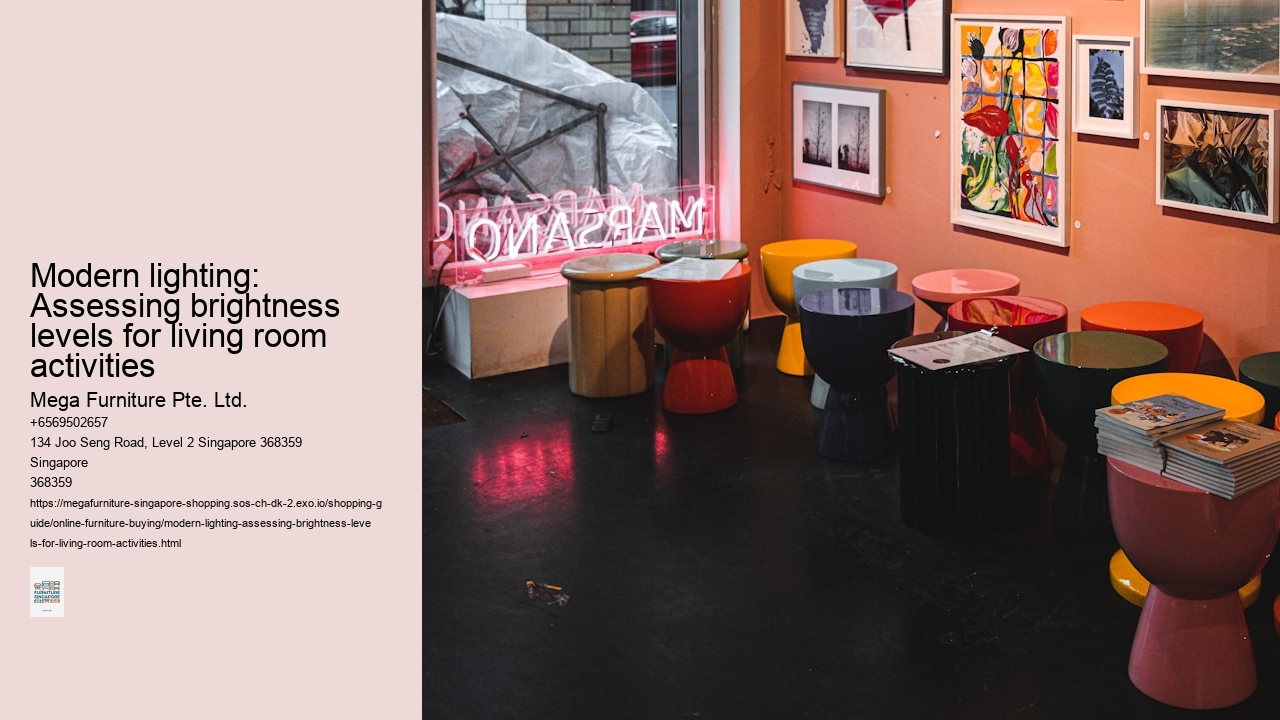Modern lighting: Assessing brightness levels for living room activities