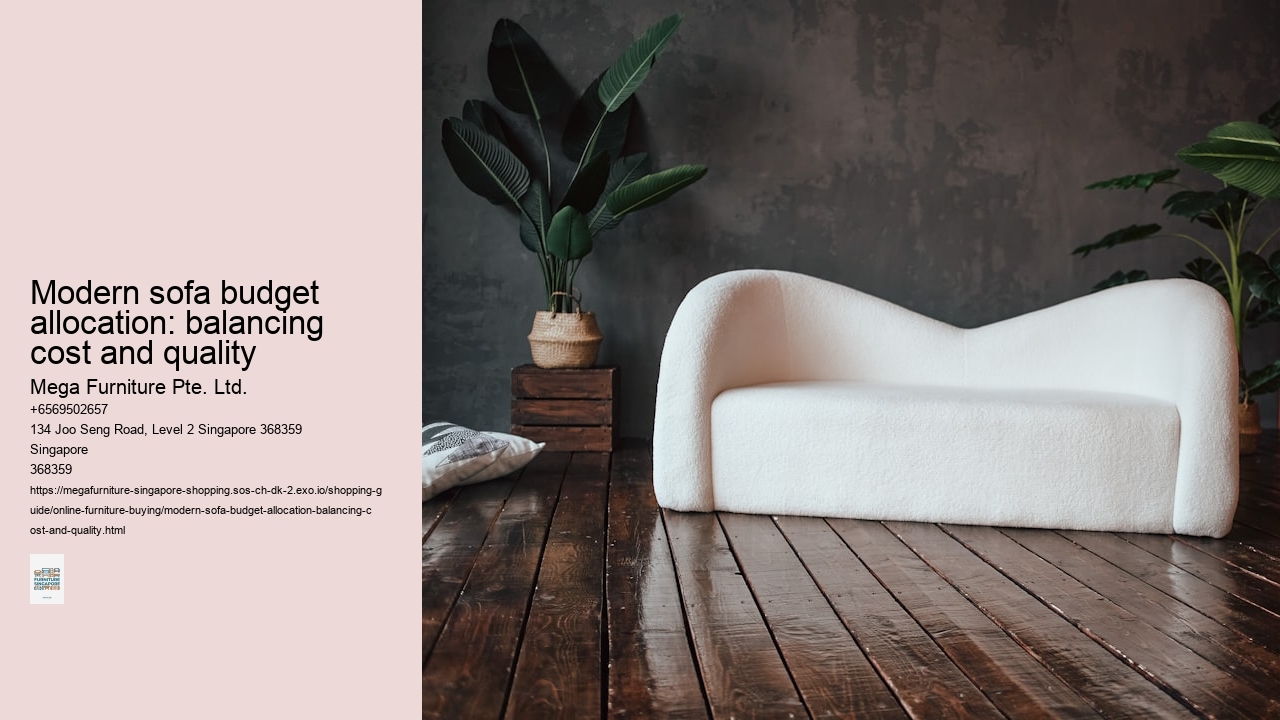 Modern sofa budget allocation: balancing cost and quality