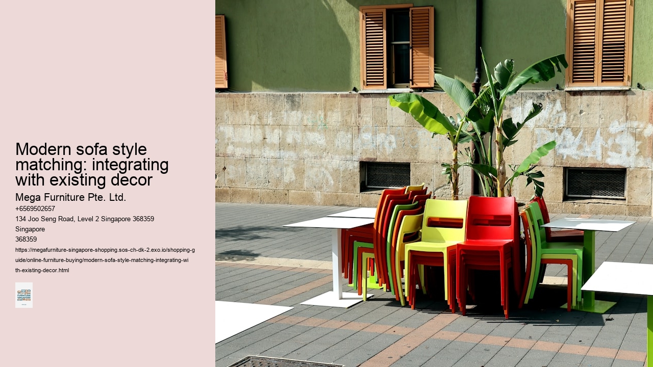 Modern sofa style matching: integrating with existing decor